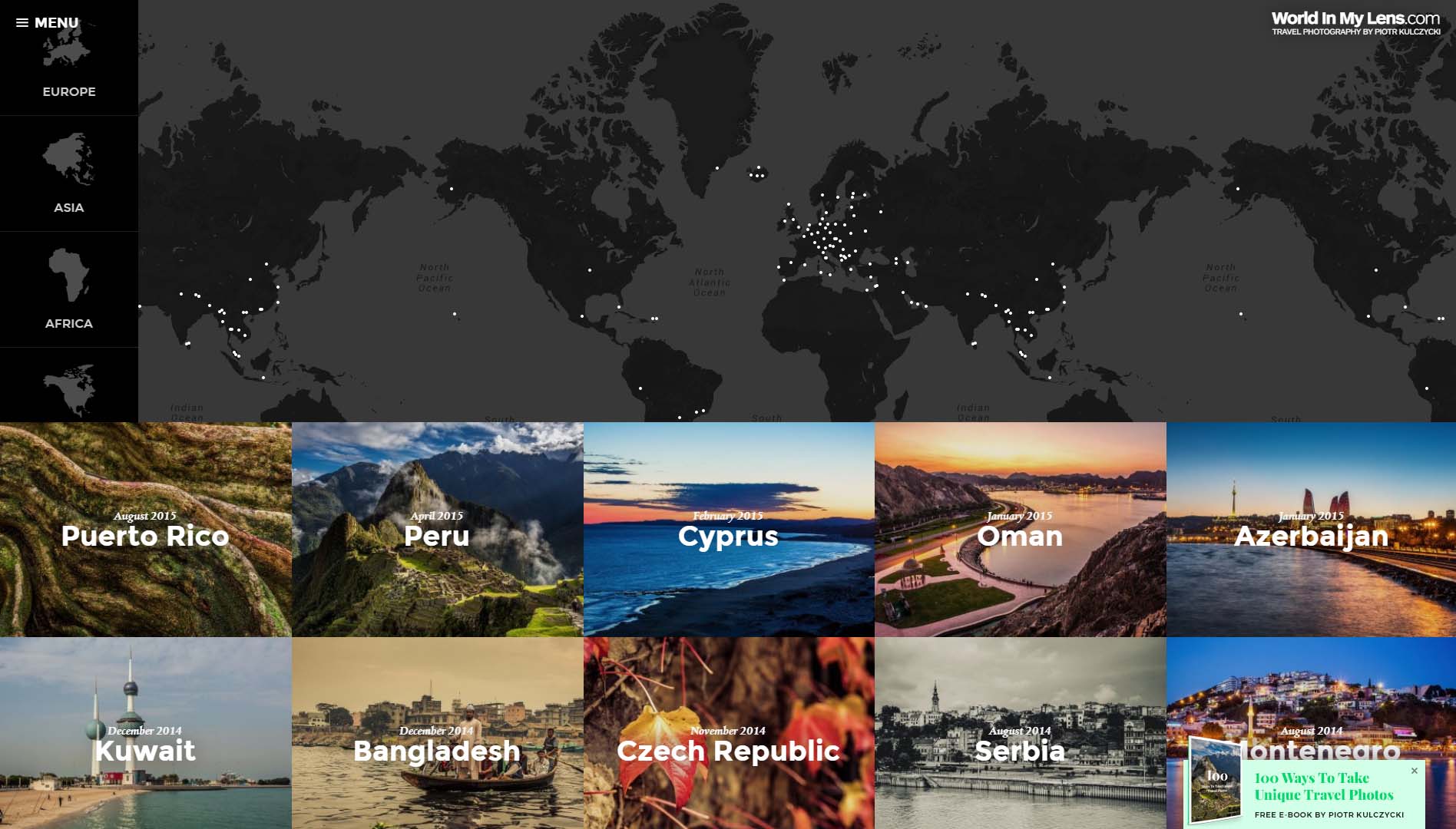World in my lens homepage